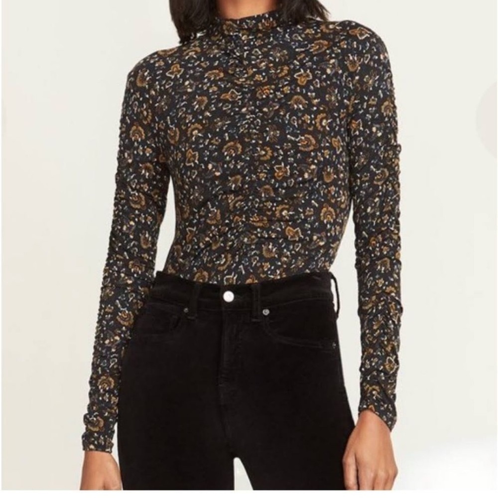 Veronica Beard Fresno Mock Neck Top